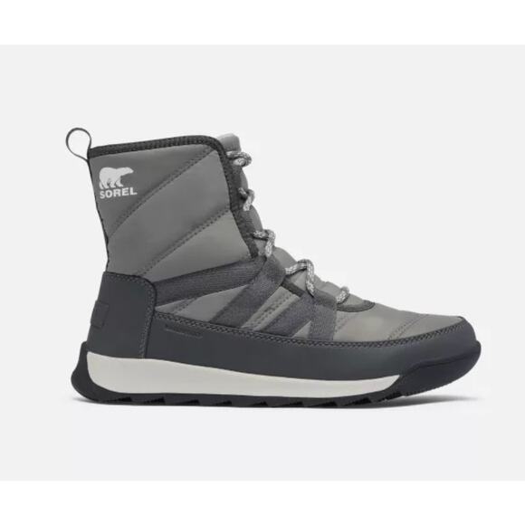 Sorel Women Whitney II Short Lace Waterproof Boot Quarry Size 12 NIB Lightweight - Picture 1 of 13
